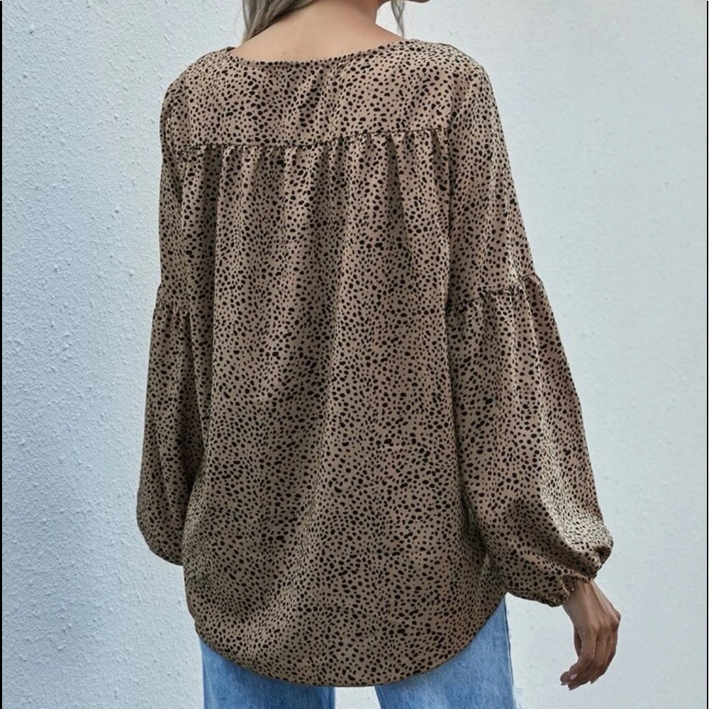 Boho Print Long Sleeve Top Blouse shirt - Picture 9 of 9